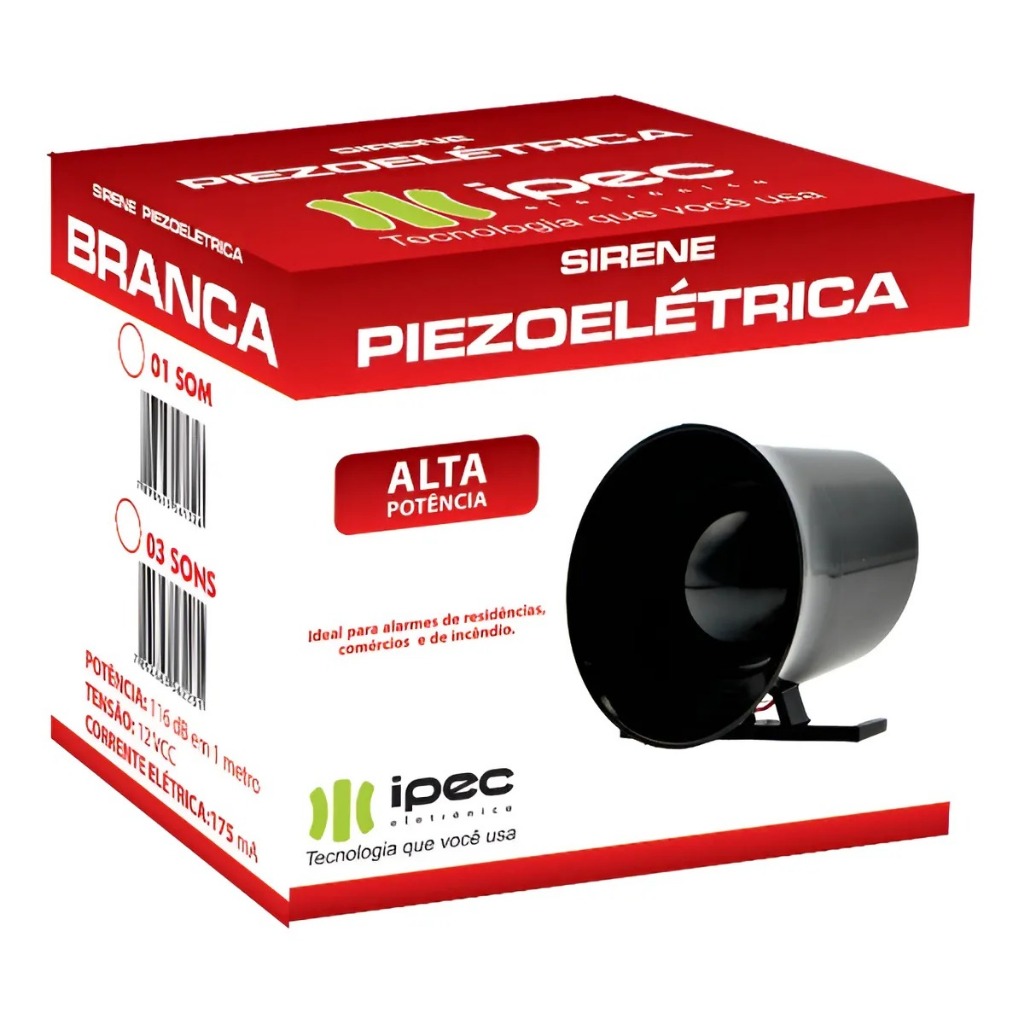 Sirene Digital 3 Som Preta Ipec