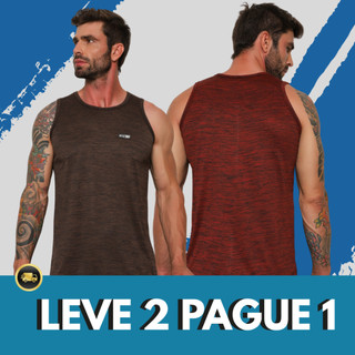 Kit 2 Regata Masculina Dryfit Camiseta Sem Manga Cores Camisa de Treino Masculina