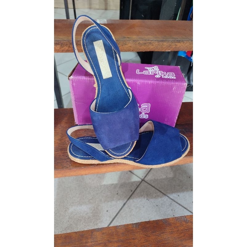 Sandália Spadrille Feminina Lançamento Azul Rasteirinha Confortável Feminina
