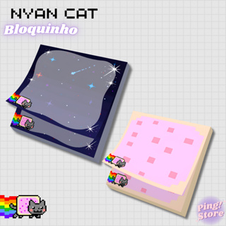 Bloquinho de Notas - 50 folhas - Bloco Coleção Nyan Cat - Memo Pad Kawaii em Oferta na Shopee
