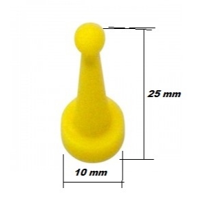 1 Dado translúcido e 4 pinos peões em plástico p/ jogo de tabuleiro