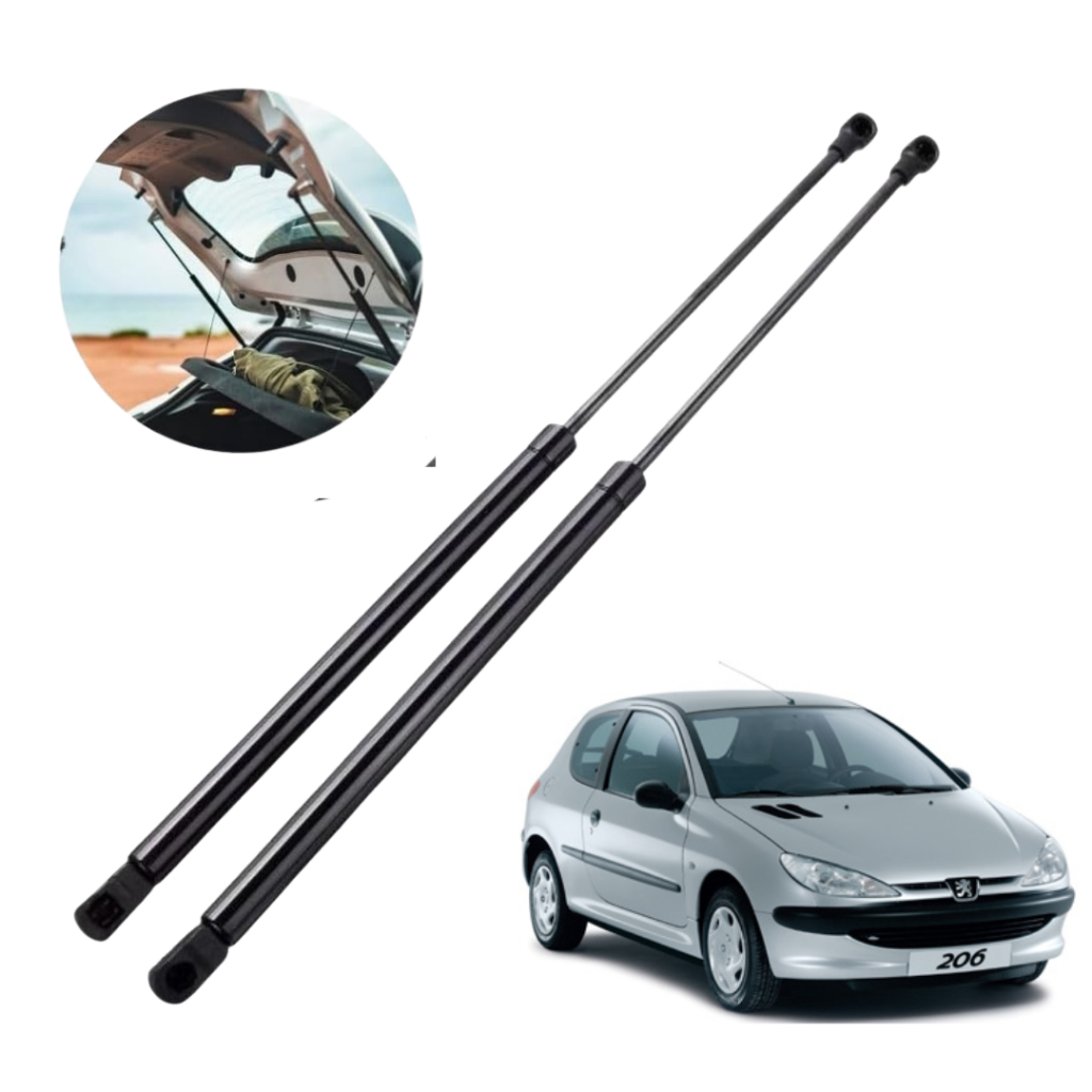 Par Amortecedor Tampa Porta-Malas Peugeot 206 1998 a 2010 – Mola a Gás / Pistão Hidráulico