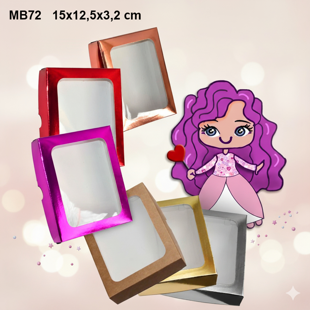 Embalagem MB72 em papel Branco/Kraft e Colorido - 15x12,5x3,5 cm - Pacote com 10 unidades em Oferta na Shopee