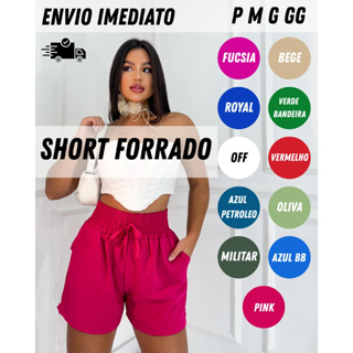 Short forrado feminino tecido premium Duna em Oferta na Shopee
