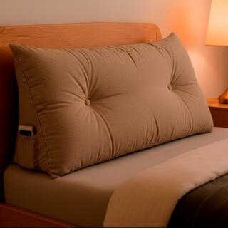 Almofada de Cabeceira Encosto Apoio para Lombar com Bolso Lateral 90x50x20cm BF Colchões em Oferta na Shopee