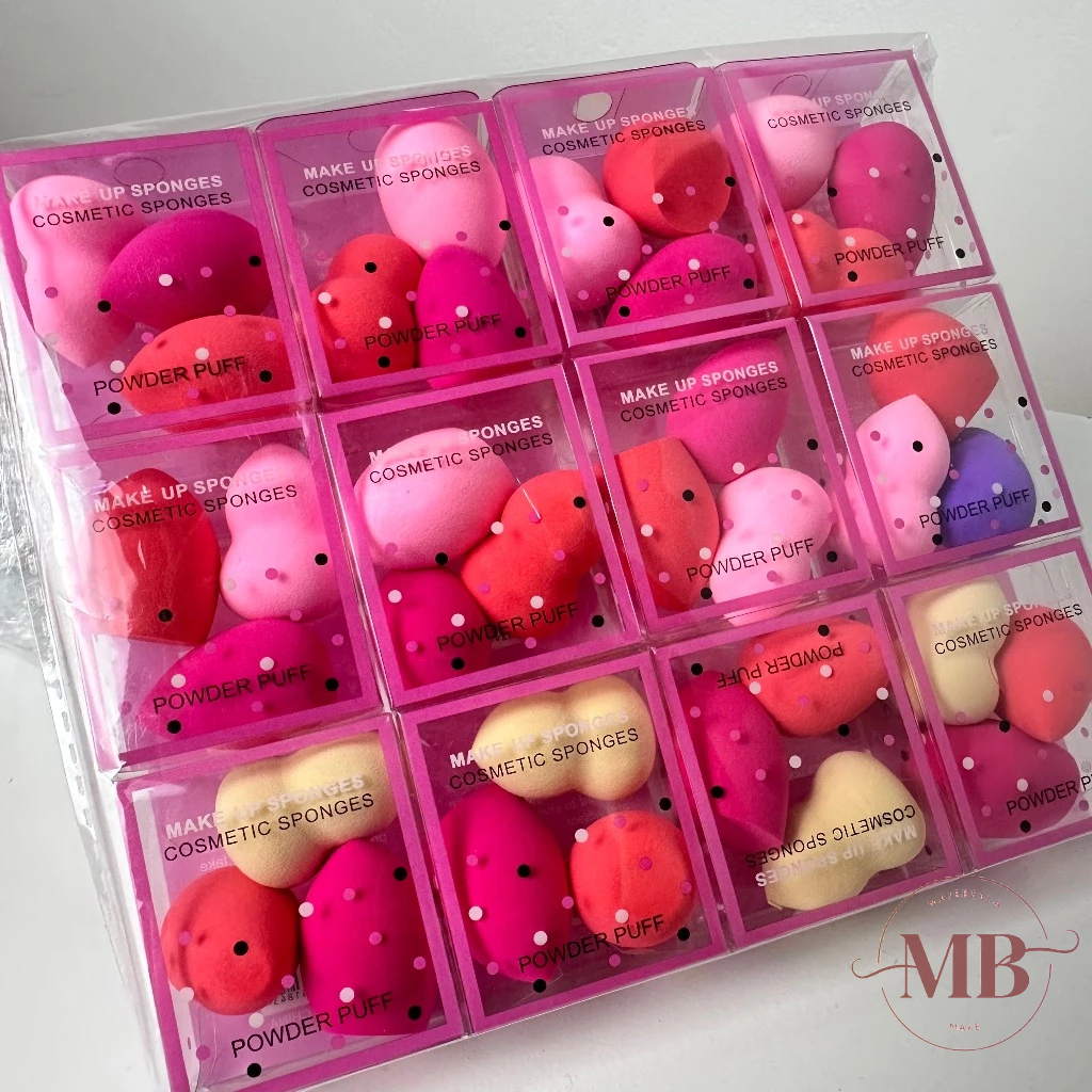 Kits 36/72/108 Mini Esponjinha Esponja Para Maquiagem Gota Blender Rosto Base Corretivo Contorno