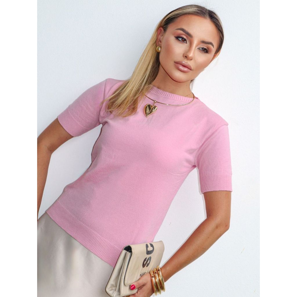 Blusa Modal Lisa Manga Curta Moda Feminina Primavera Verão em Oferta na Shopee