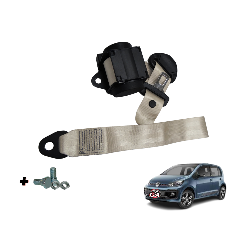 Cinto De Segurança 3 Pontas Retrátil Vw Up Dianteiro Banco Direito Passageiro Ou Esquerdo Motorista