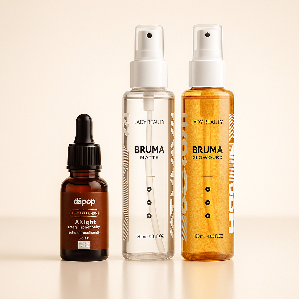 Kit Blindagem Fixador de Maquiagem Completo Make Longa Duração 3 itens
