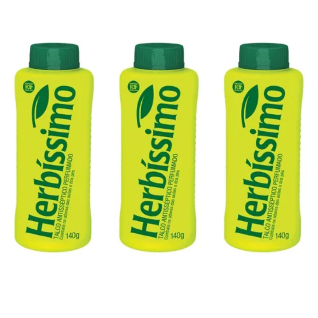 KIT 3 TALCO ANTISSEPTICO HERBISSIMO 140g