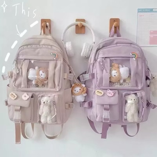 Mochila Feminina Escolar Passeio Coreano Grande Capacidade Sem Chaveiro Impermeávelb1030 em Oferta na Shopee