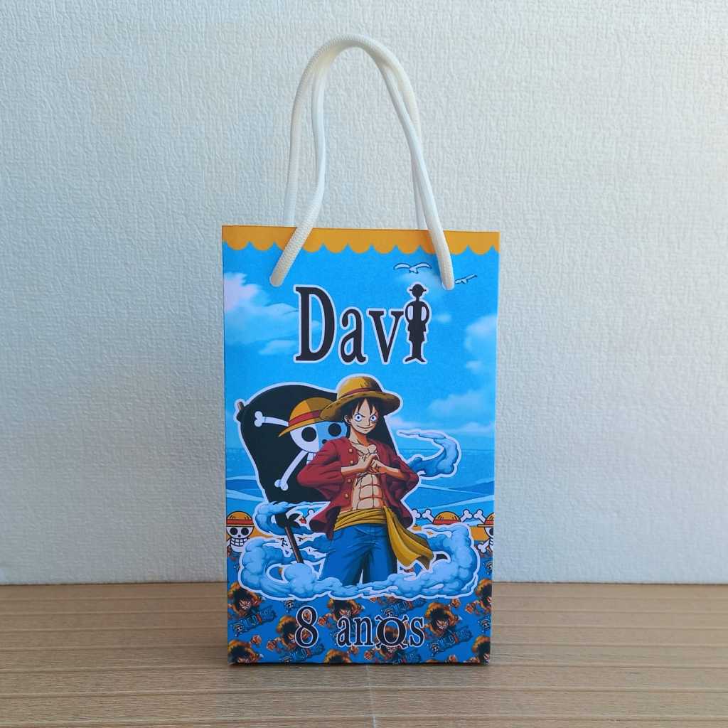 PEGUE E MONTE/MONTADO - Sacolinha Surpresa Personalizada One Piece Festa de Aniversário Lembrancinha