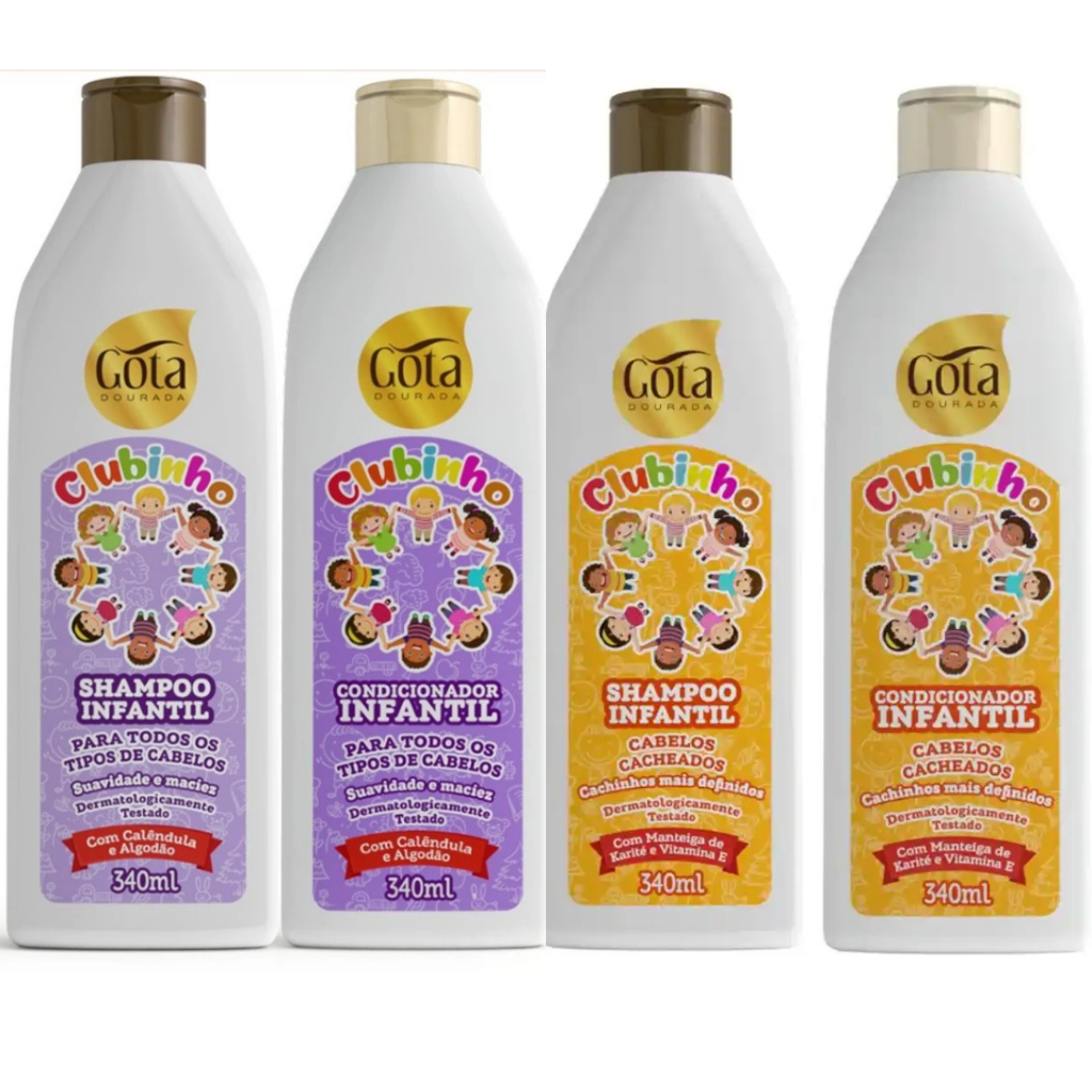 Kit Shampoo Condicionador I Antil Clubinho Gota Dourada — R$ 24,00 em Shopee, 40% OFF