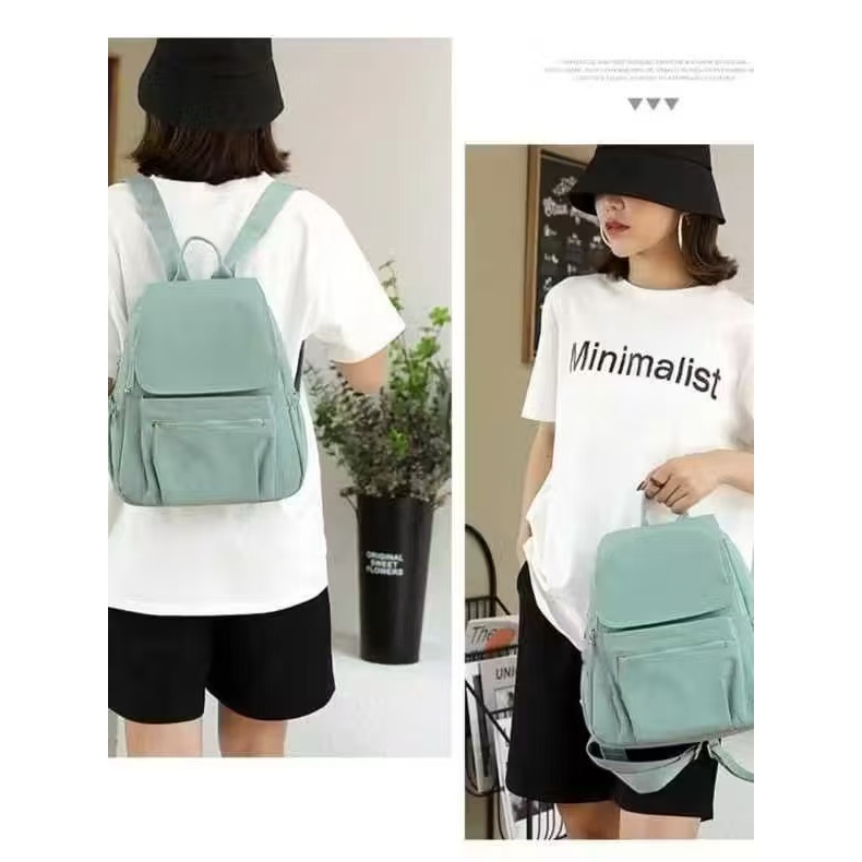Mochila Feminina Minimalista – Grande Capacidade, Estilo Casual e Leve para o Dia a Dia em Oferta na Shopee