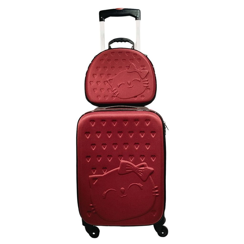 Mala De Viagem, 360º GRAUS De Bordo,Pequena 10kg Padrão ANAC 55X35X25 (kit Mala+Frasqueira Nécessaire) Exclusiva!Gatinha