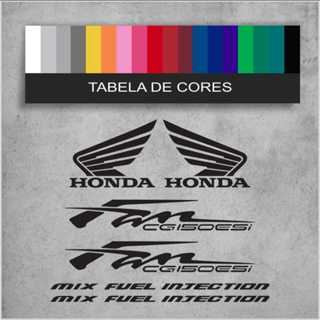 Kit Adesivo Fan 150 ESI Mix Vazado (Escolha a Cor) + Asas em Oferta na Shopee