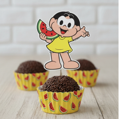 Kit 10 Topper de Docinho Magali com Brigadeiro - Tema magali Festa Infantil