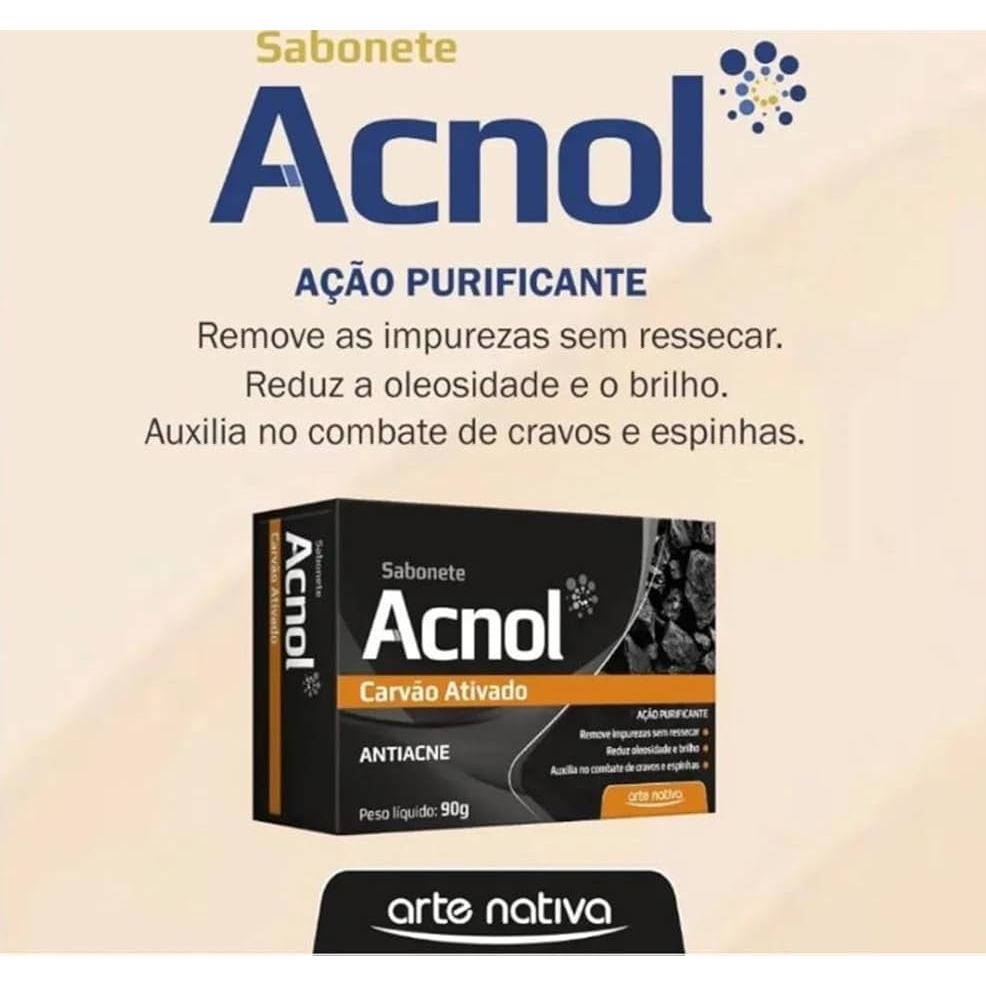 Sabonete Acnol Carvão Ativado 90g 1 und