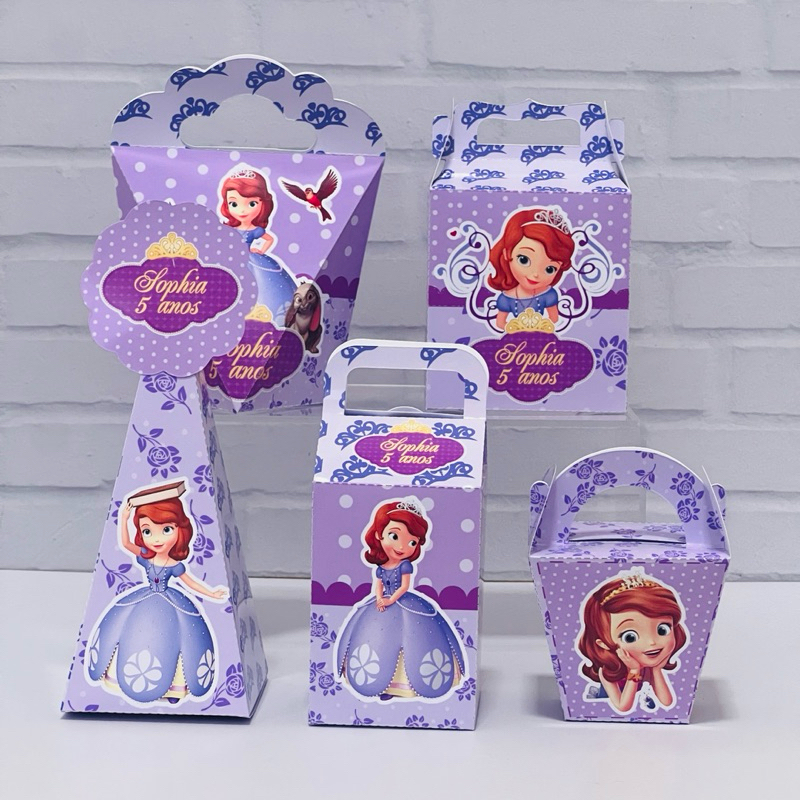 Kit Festa PRINCESA SOFIA | Personalizados Lembrancinhas Caixinhas para Decoração Princesa Sofia