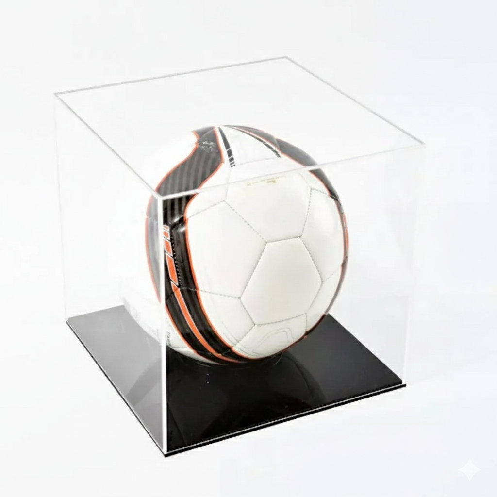 Caixa Cupula Display Expositora Expositor Bola De Futebol soccer 32 x32 x36cm Acrilico transparente