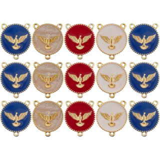 KIT 15 Entremeio Redondo Espirito Santo Resinado Dourado Cataforético Para Fazer Terço Artesanato em Oferta na Shopee