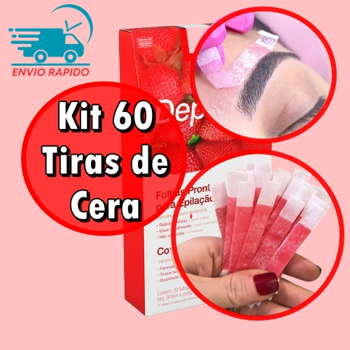 60 Ceras para Sobrancelhas em tiras depilflax