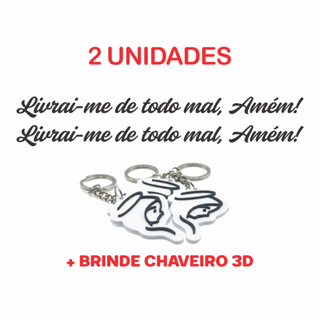 2 Adesivos Livrai-me de todo mal Amém BRINDE Chaveiro 3D em Oferta na Shopee