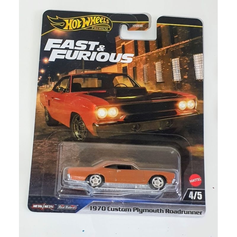 HOT WHEELS PREMIUM - FAST & FURIOUS - 1970 CUSTOM PLYMOUTH ROADRUNNER