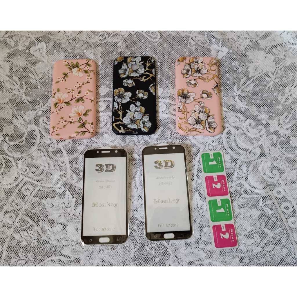 acessórios - Capas Florais películas 3D celular Smartphone Samsung A7 2017
