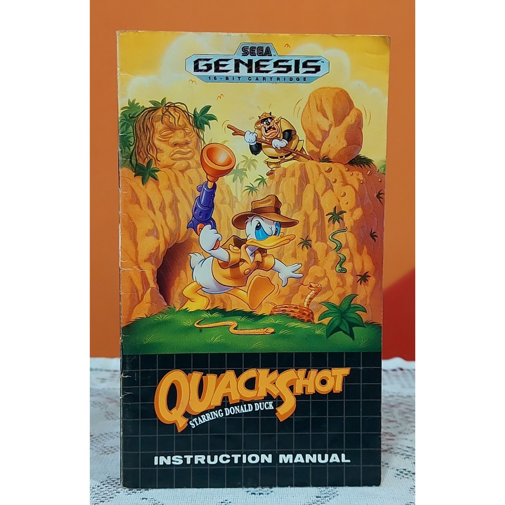 Manual Quackshot Starring Donald Duck Genesis Mega Drive Original