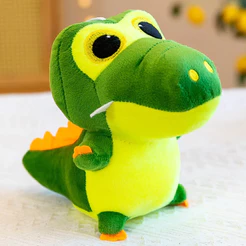 Brinquedo pelúcia jacaré crocodilo Verde Olhos Grandes Fofo Plush Kawaii safari com ventosa