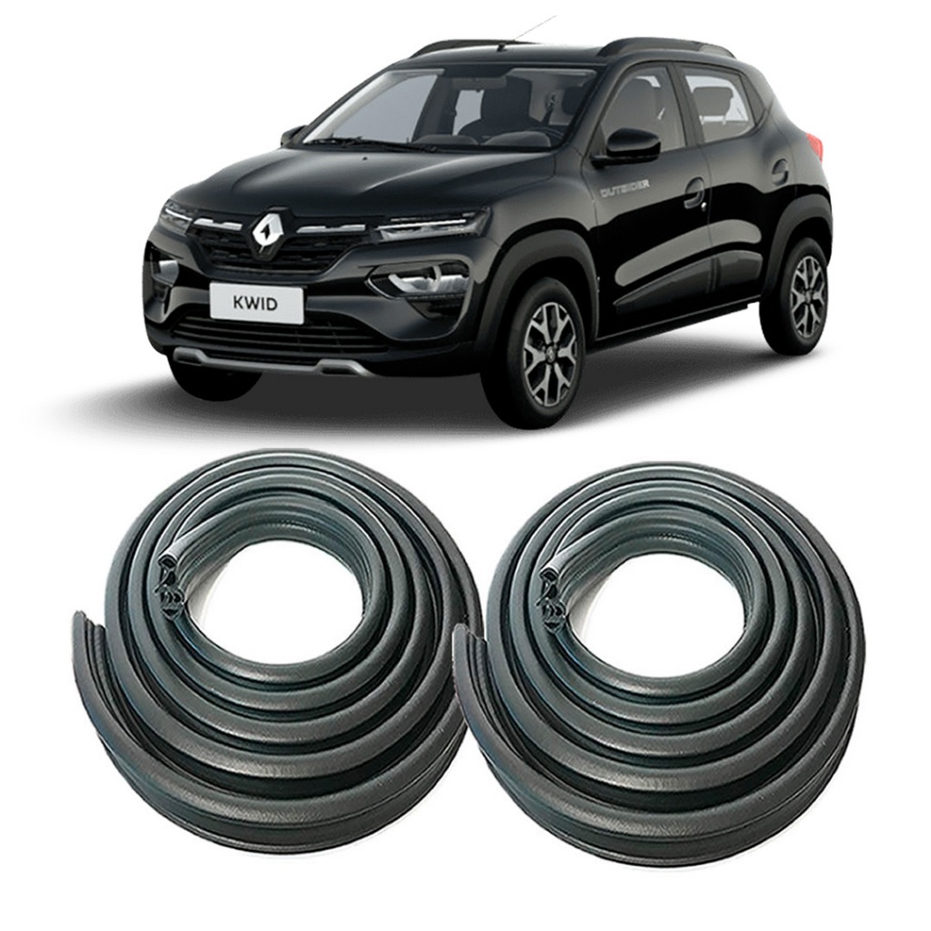 Par Borrachas de Vedação das Portas Kwid Todos os Anos Modelos Dianteiras Ou Traseiras