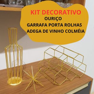Kit Ouriço Adega de Vinho Colméia e Garrafa Porta Rolha para Decoração de mesa em Oferta na Shopee