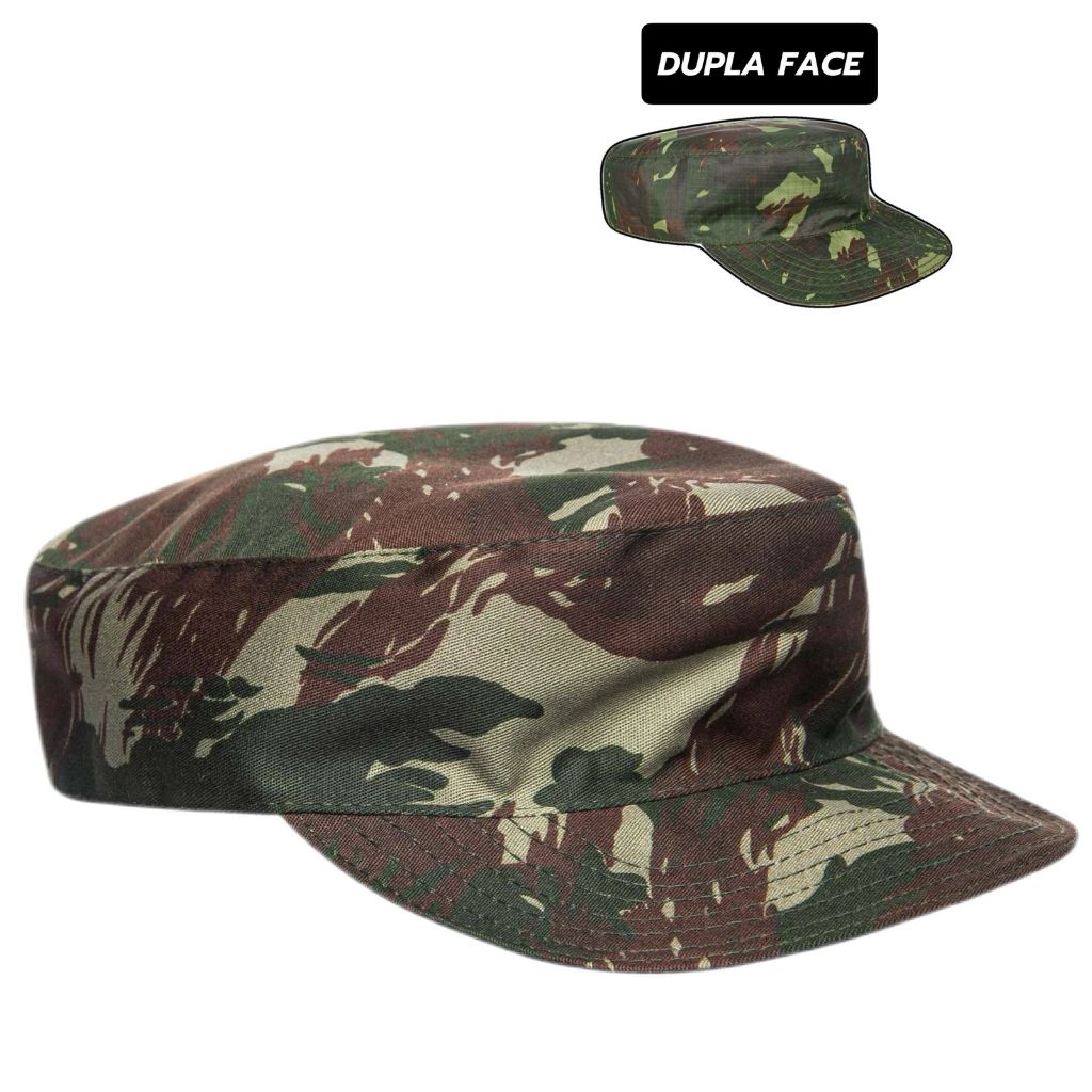 Gorro Militar Camuflado Pala Mole Exército Brasileiro Modelo Dupla Face