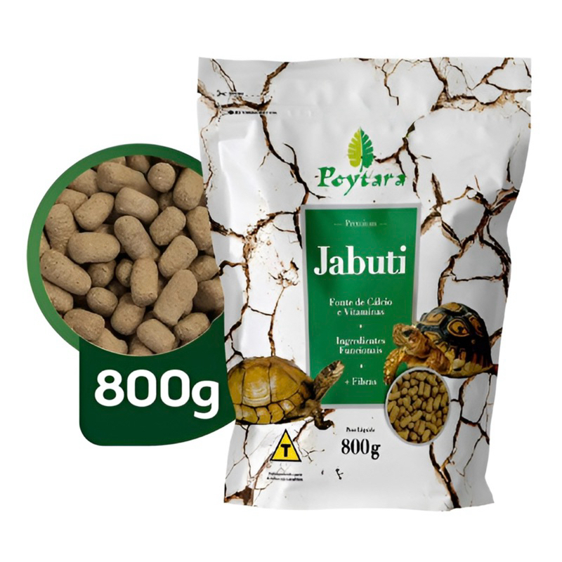 Ração Para Jabutis Poytara Premium Bag 800g em Oferta na Shopee