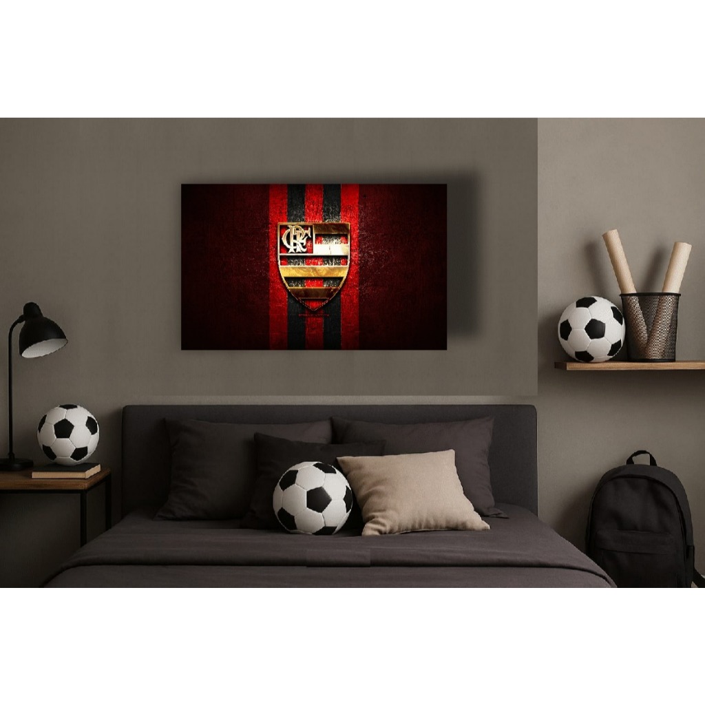 FLAMENGO QUADRO DECORATIVO RUBRO NEGRO FLAMENGO