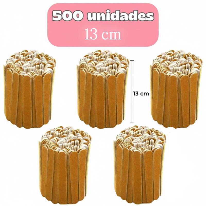 Lixa de unha 13 cm | 500 unidades | Alta Qualidade e Durabilidade. em Oferta na Shopee