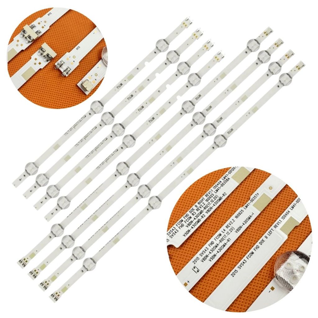 Kit C/8 Barras De Led Para Un43t5300 Un43j5200 Un43t5300ag UN43J5290