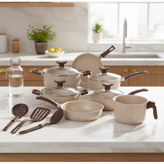 Jogo De Panelas Antiaderente Premium 10 Peças Bianco em Oferta na Shopee