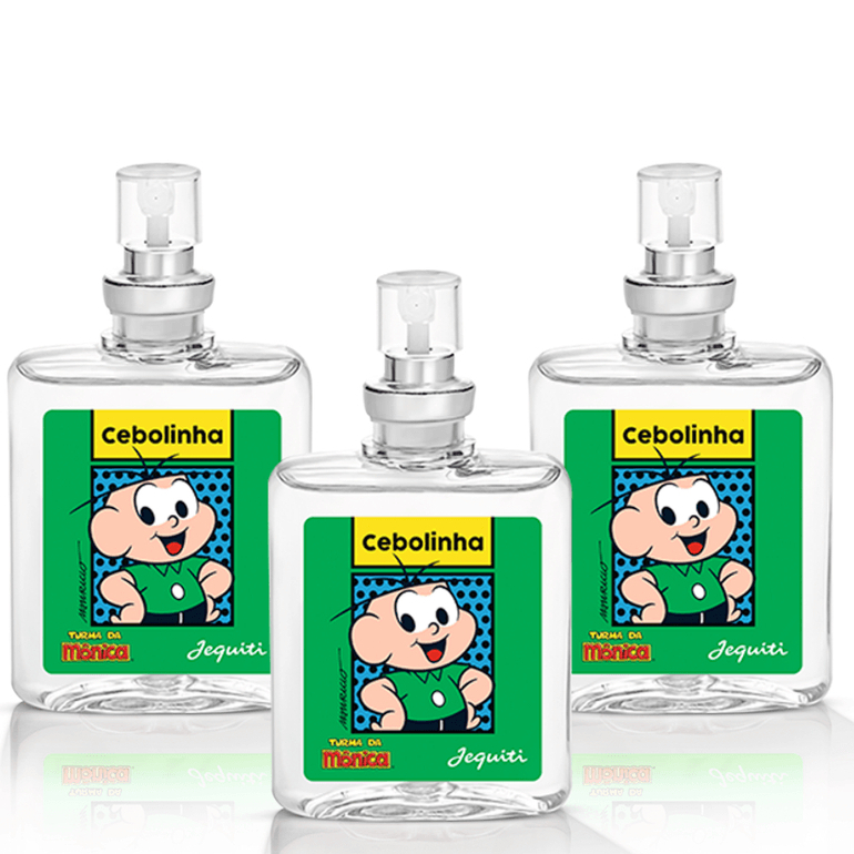 Kit 3 Perfumes Deo Colônia Cebolinha 25ml - Jequiti Turma da Mônica