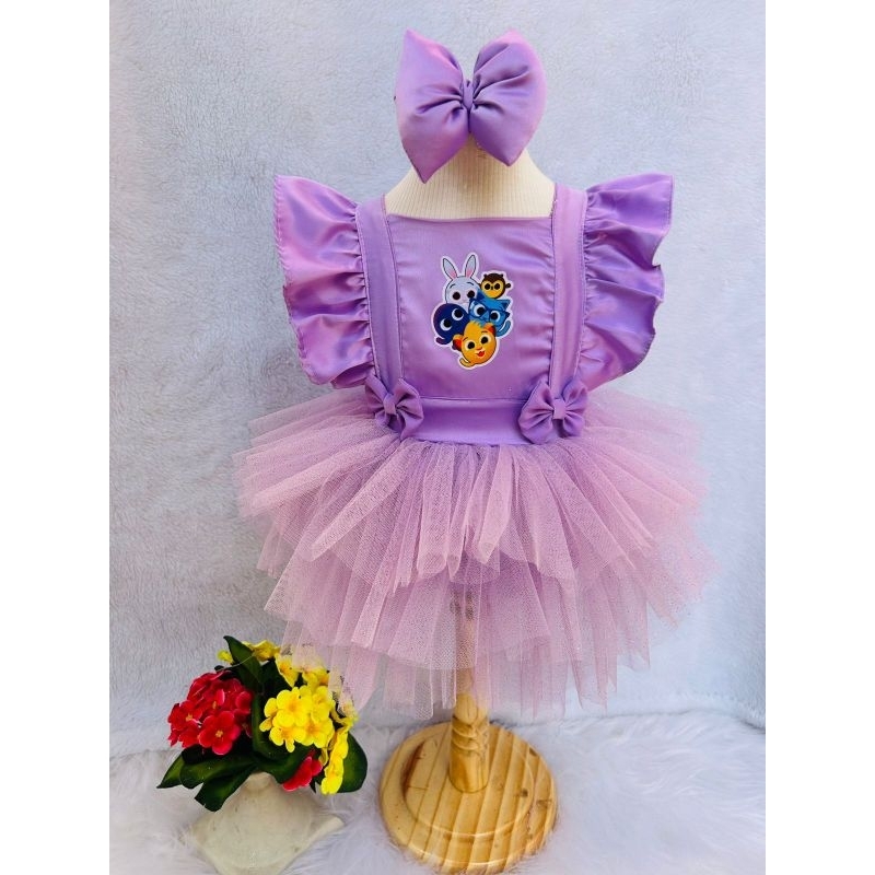 romper salopeti temático infantil vestido menina tema bolo fofo