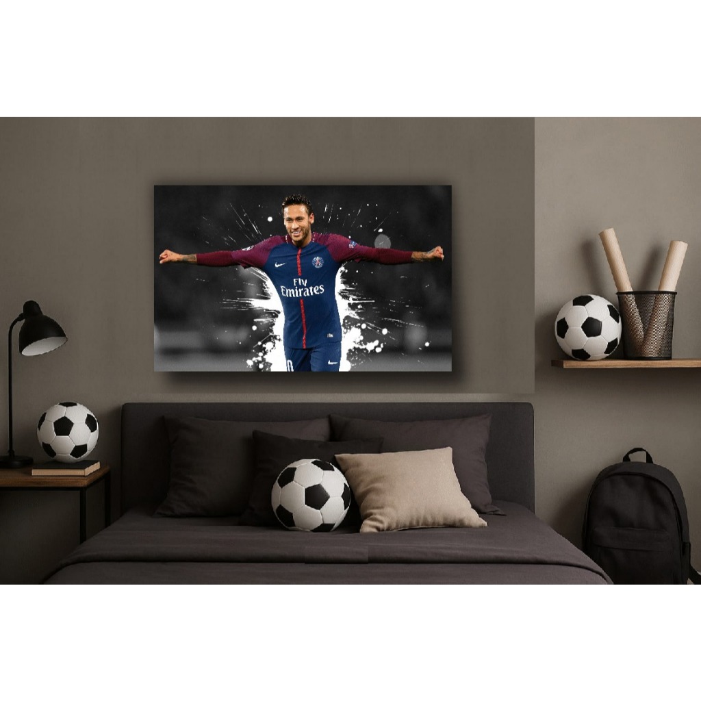 QUADRO DECORATIVO NEYMAR PSG NEYMAR NO AUGE