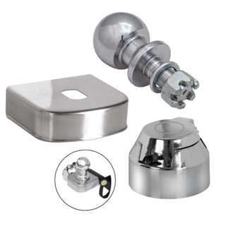 Kit Para Engate Reboque Fixo Cromado Bola 50mm Capa 100mm E Tomada Elétrica em Oferta na Shopee