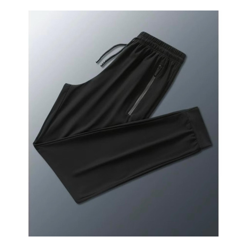 Calça Jogger Preta Masculina Dry Fit Com Fitas Esportiva