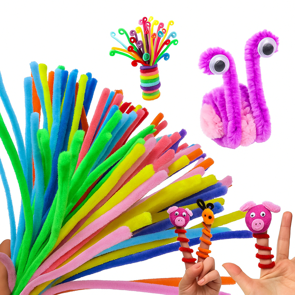 Limpa Cachimbo Haste de Chenille 30cm com 10 unidades para Artesanato Cabelo Maluco em Oferta na Shopee