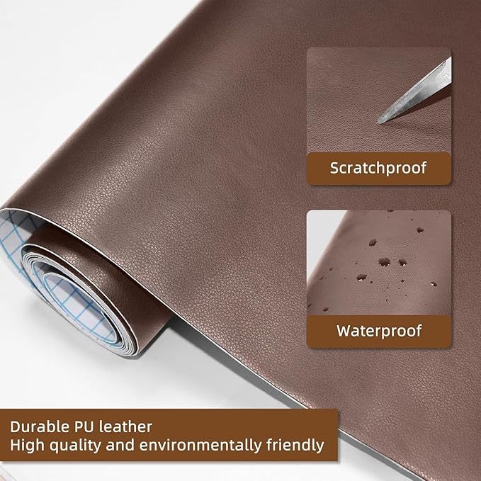 70*400cm Kit de reparo de couro para móveis - PU premium, adesivos fortes para reparo de couro para sofás
