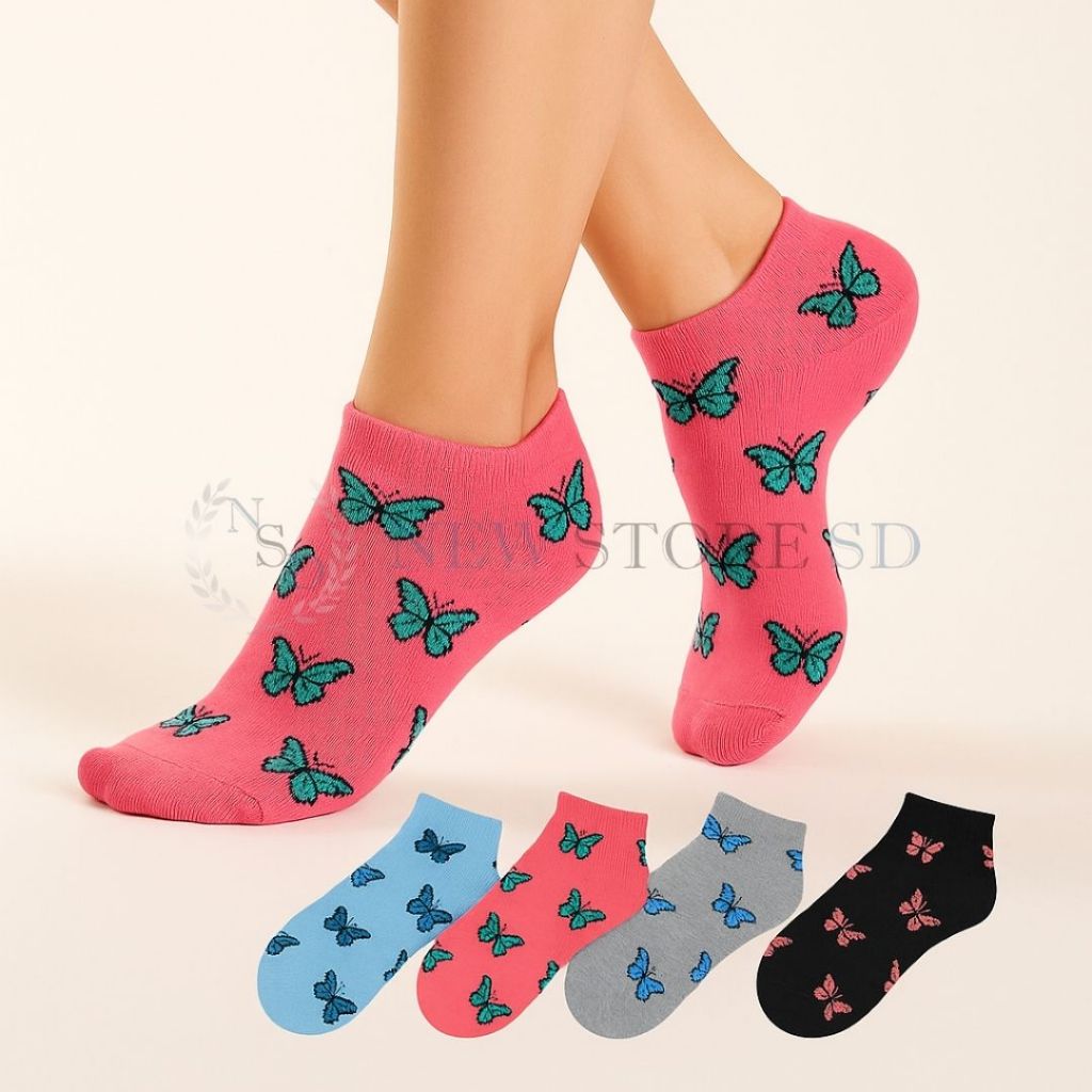 Kit até 15 Pares Meia Feminina Soquete Estampada ou Lisa Cano Curto Cores Estilosas e Delicada 35-40 em Oferta na Shopee