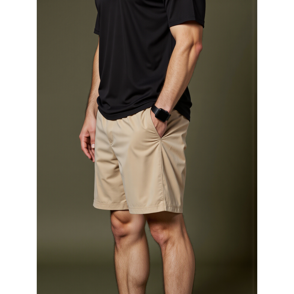 Shorts Surf Com Ziper Masculino Bermuda d'Água Praia Academia Tactel com Elastano