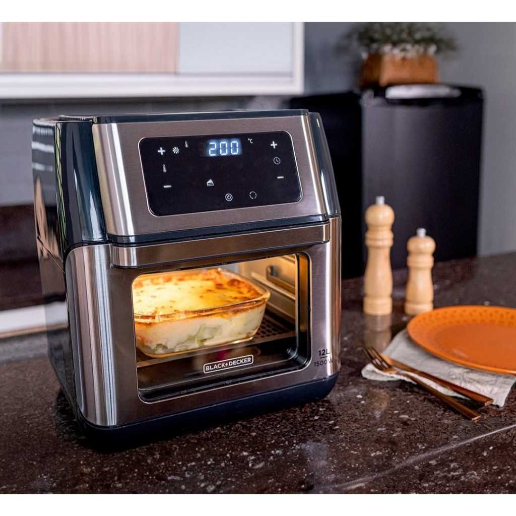Air Fryer forno 5 EM 1 12L Black e decker Cor Preto com cinza 220v