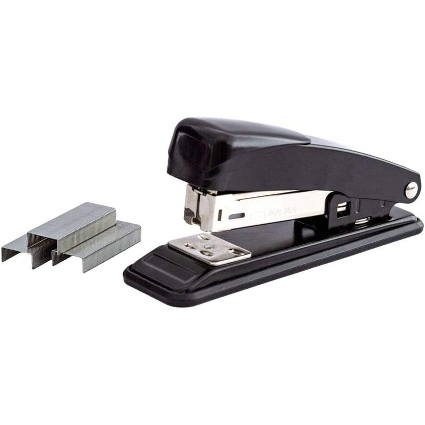 Grampeador de Mesa em Aço Capacidade 20 Folhas Profissional Reforçado 13cm